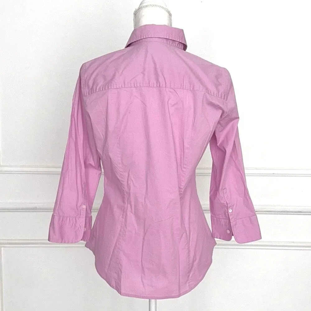 J.Crew Haberdashery Lavender Pink Button Down Shirt Women's‎ Medium Stretch